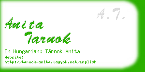 anita tarnok business card